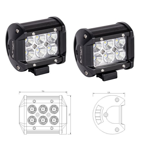 Led arbeitsscheinwerfer 12v - 2x,