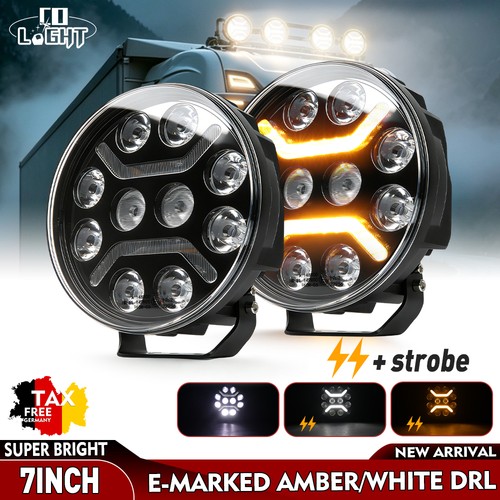 Led zusatzscheinwerfer rund - 2x,